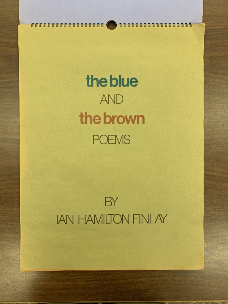 Ian Hamilton Finlay - Poet - Scottish Poetry Library