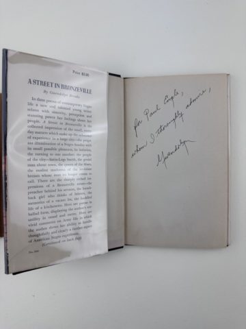 signed inside cover of book
