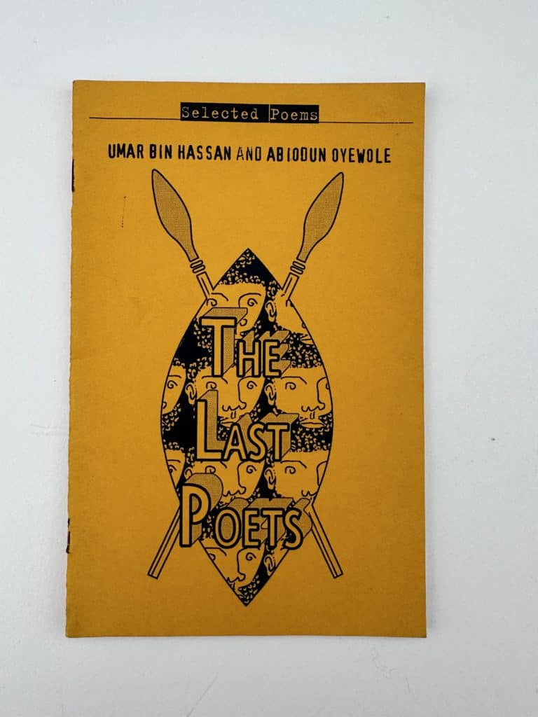 Golden colored publication of Last Poets
