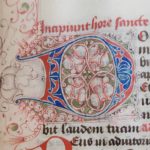 Versals from a 15th-century Book of Hours, in order of increasing fanciness