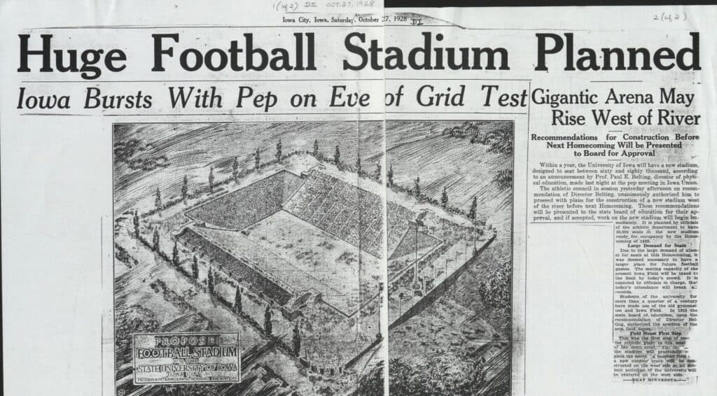 "Huge Football Stadium Planned" news article