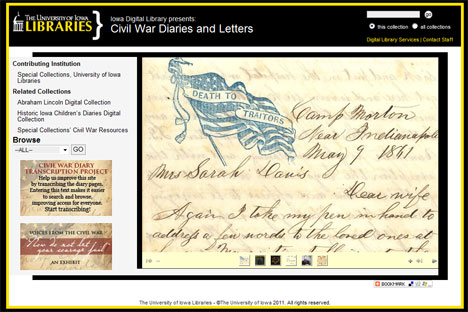 Civil War Diaries and Letters home page