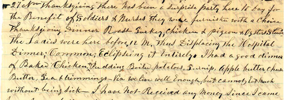 Asa Bean letter, Nov. 27, 1862 | Civil War Diaries and Letters