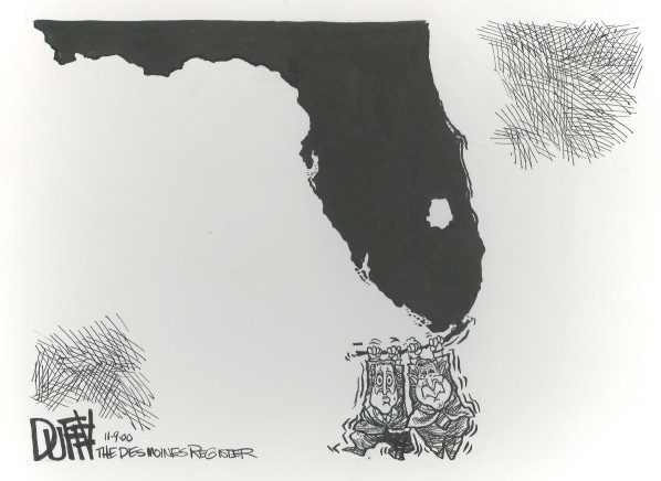 Brian Duffy cartoon on 2000 presidential election, Nov. 9, 2000 | Des Moines Register Cartoonists