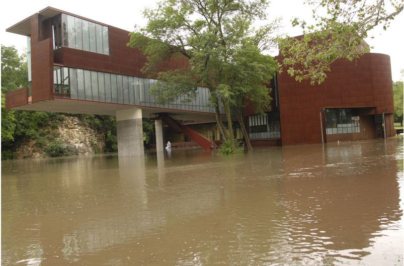 Art Building West flooded, The University of Iowa, June 2008