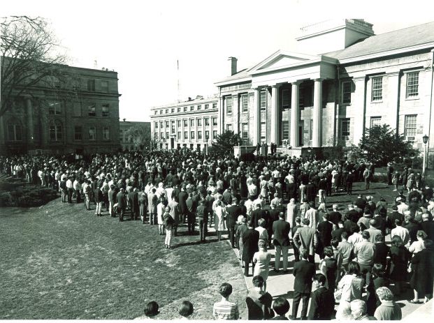 Convocation in memory of Martin Luther King, Jr., The University of Iowa, Apr. 9, 1968 | Iowa City Town and Campus Scenes