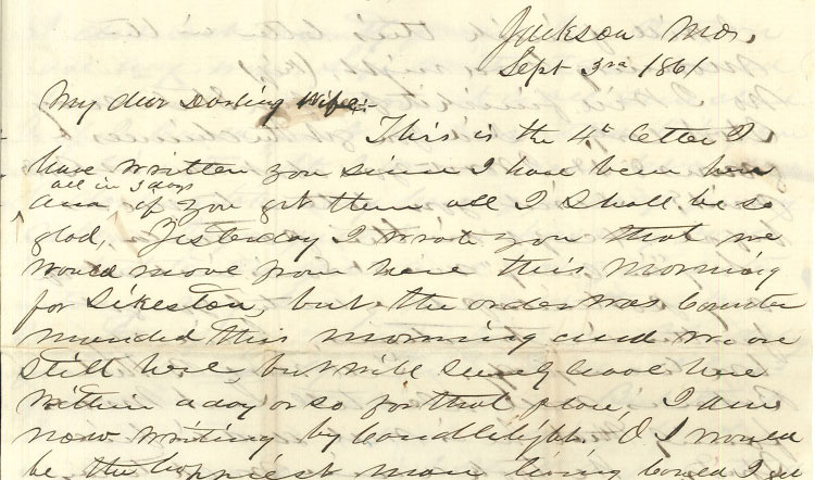 James B. Weaver letter to wife, 1861 | Civil War Diaries and Letters