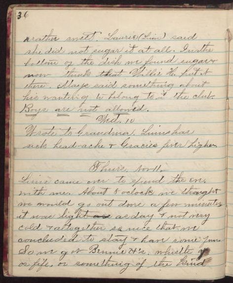 "Boys are not allowed" - Belle Robinson diary, 1875-1877 | Iowa Women's Archives selections