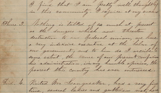 George C. Burmeister diary, 1861 | Civil War Diaries and Letters